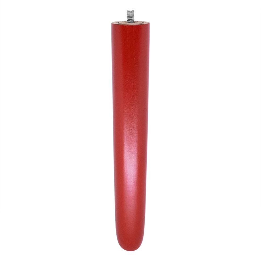 1 Pé Palito Vermelho 25 cm com Rosca Metal para Móveis D10 - D`Rossi