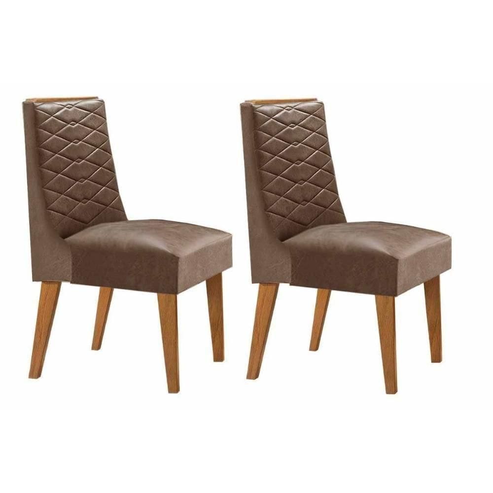 Cadeira De Cozinha Dafne Kit 2 Un -courano Capuccino - Rufato