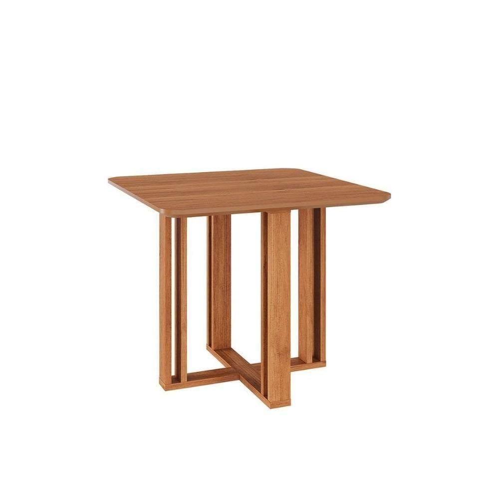 Mesa P- Cozinha Flora C- Tampo Madeirado 95x95cm Cinamomo - Cimol