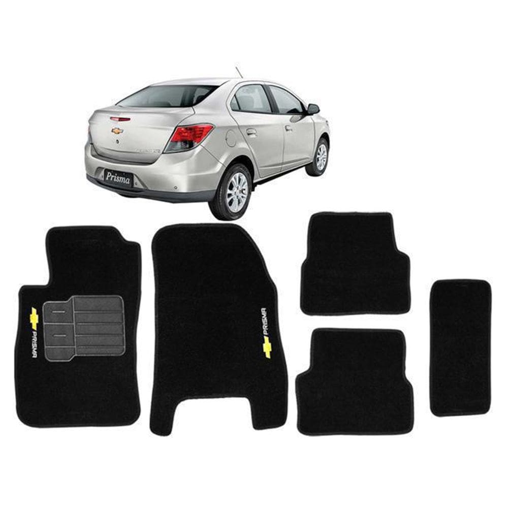 Tapete Automotivo Carpete Com A Base Em Pvc  Gm Prisma
