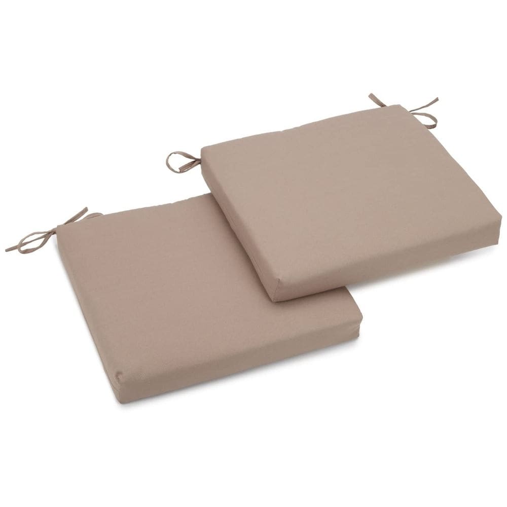 Almofada de cadeira de sarja interna Pillow Blazing Needles Caramelo 51 x 48 cm, 2 peças