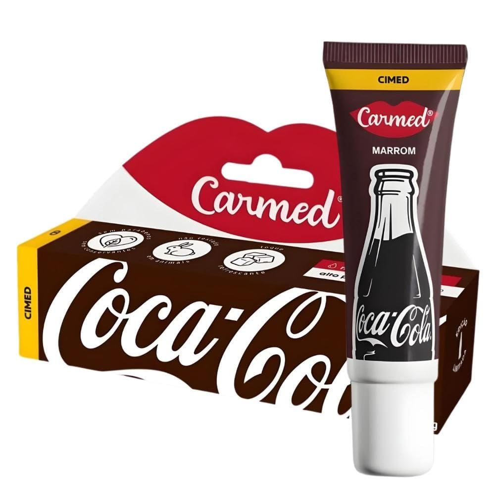 Hidratante Labial Carmed Coca-Cola Marrom 10g