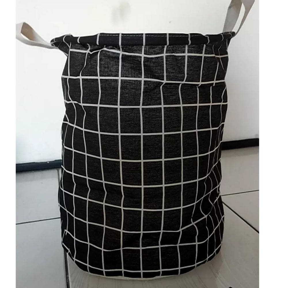 Cesto Organizador Tecido Dobrável Roupa Brinquedo Lavanderia