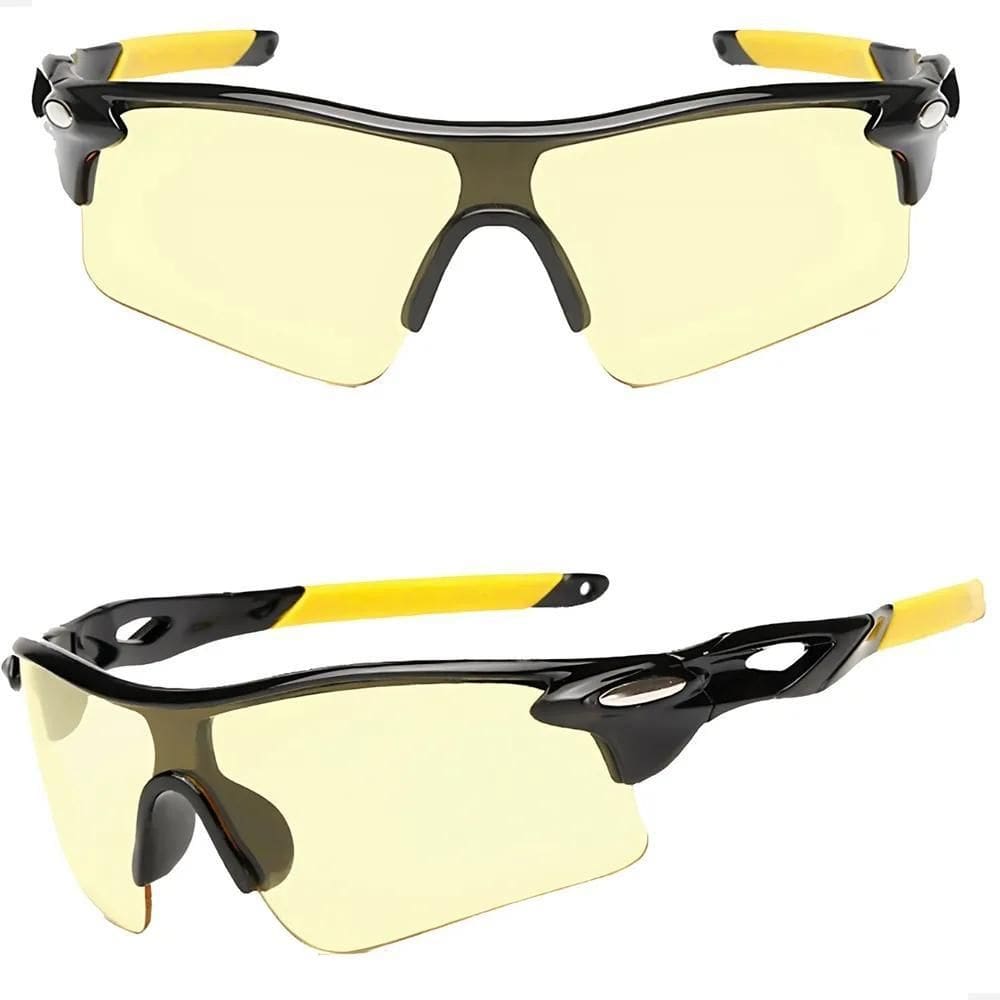 Oculos De Sol Esportivo Ciclismo Bike Corri Amarelo Noturno