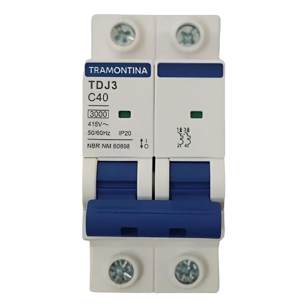 Disjuntor Bipolar Tramontina 10A 16A 20A 25A 32A 40A 50A 6 4