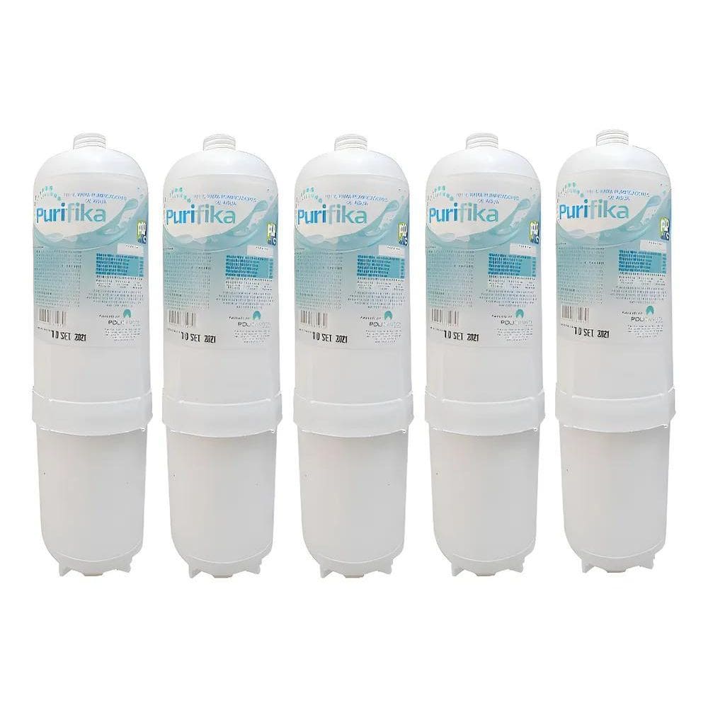 Kit 5 Refil Filtro Compatível Purificador Água Soft Everest