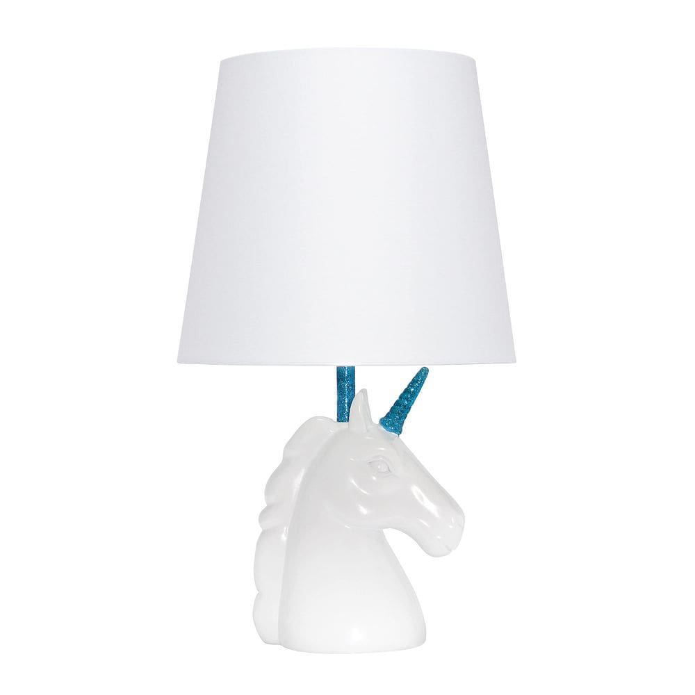 Lamp Simple Designs LT1078-BLU Candeeiro de mesa Blue Glitter Unicorn