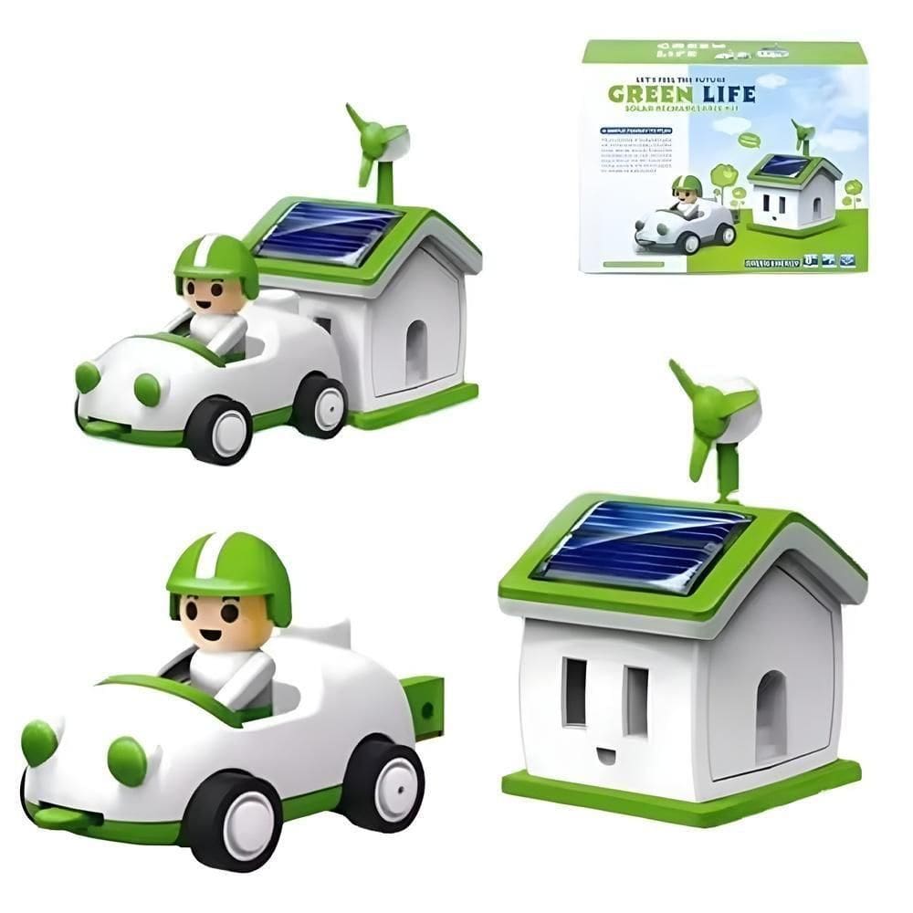 Kit Robo Carrinho E Casa Solar Brinquedo Infantil 3 Em 1