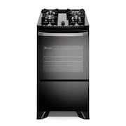 Fogão de Piso Electrolux de 04 Bocas Efficient com Mesa Vidro Preto - FE4GB