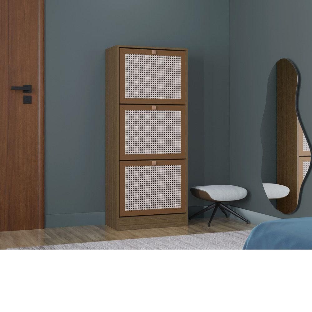 Sapateira Tropical 3 Portas Carvalho