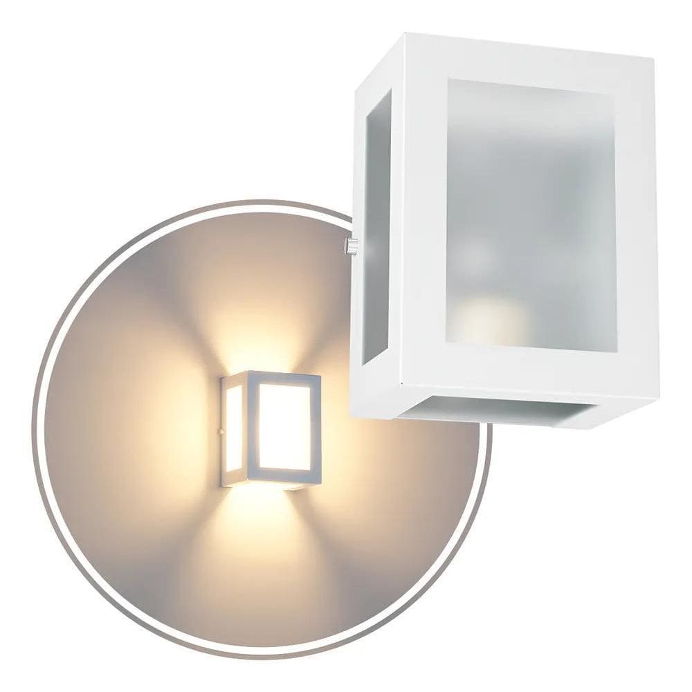 Arandela 5 Vidros Externa Luminária De Parede E27 Cor Branco