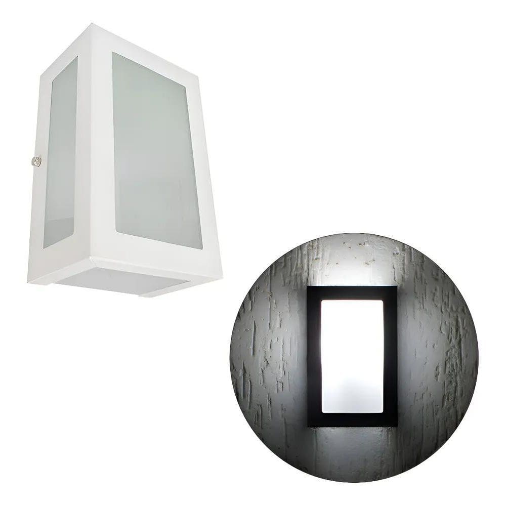 Arandela Externa 5 Vidros Alumínio Muro Parede E27 Cor Branc