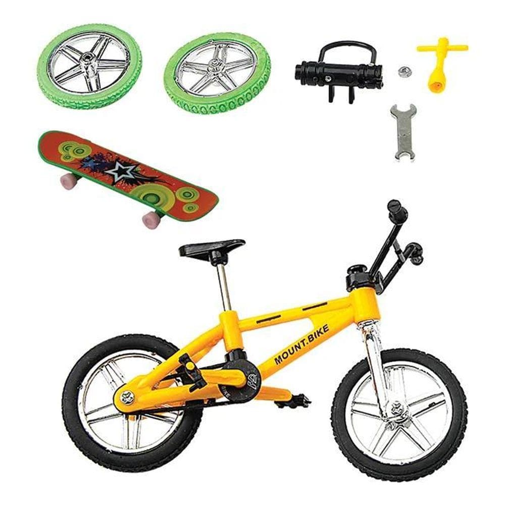 Kit Skate E Bicicleta De Dedo Radical Com Acessorios X-Trick