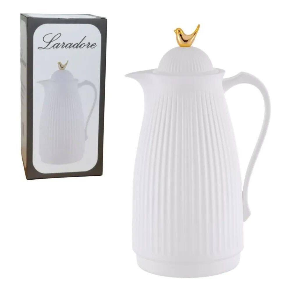 2X Garrafa Térmica De Café Laradore Bird - Branca E Dourada