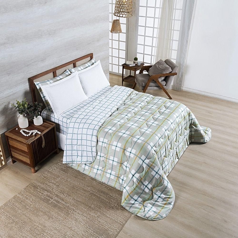 Edredom Afeto 400 Fios King 01 Peça 100% Poliéster - York