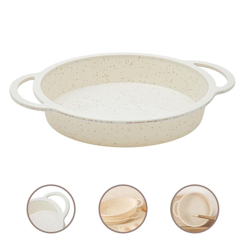 Forma Assadeira Redonda Silicone Antiaderente 25Cm Alça Iron