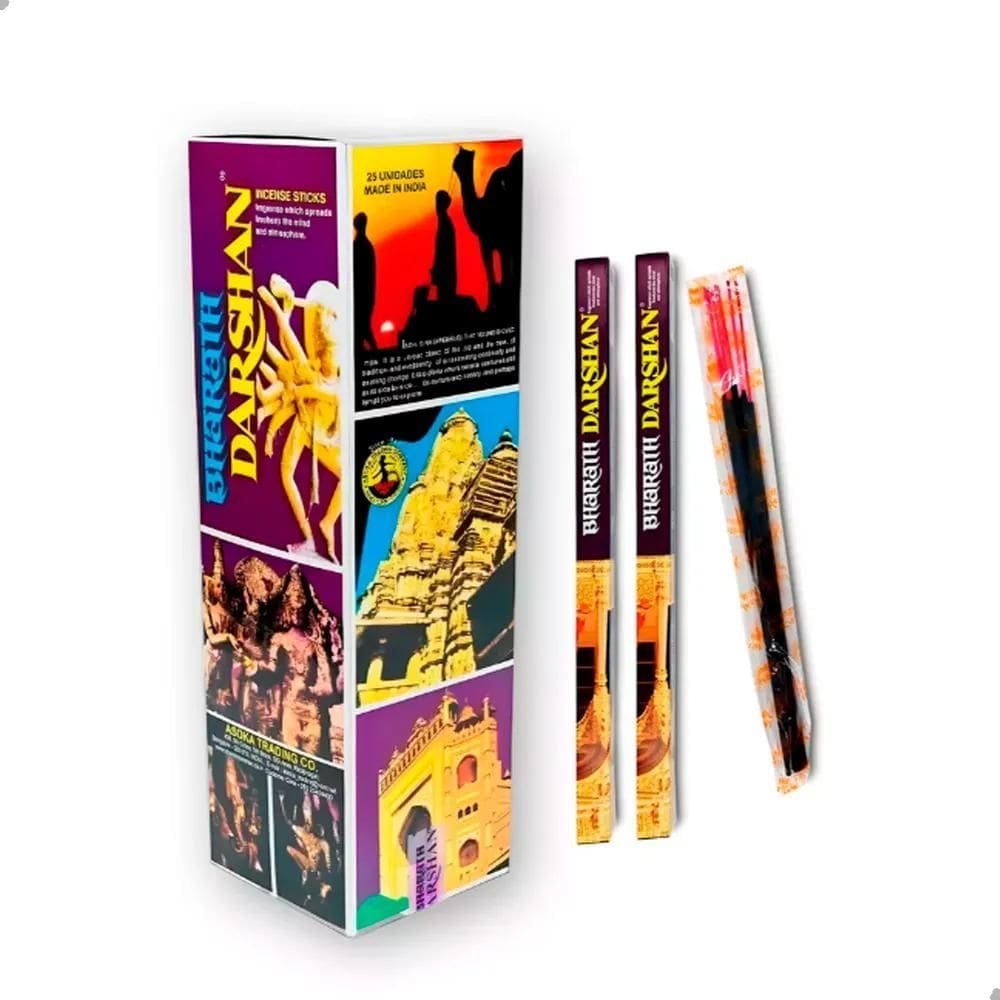 3X Incenso  Bharath Darshan Box Com 25Cx De 7 Vareta