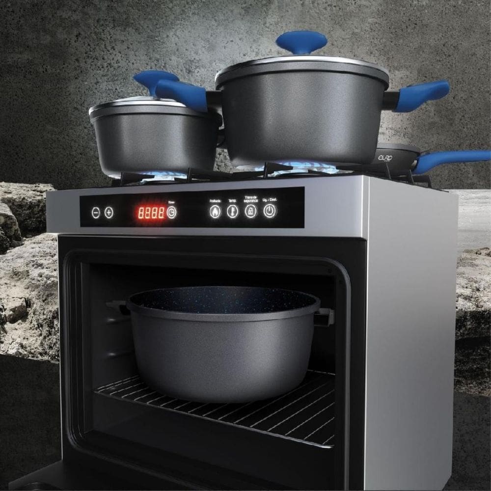 Kit Panelas Coloridas E Resistentes Cor Azul Presente