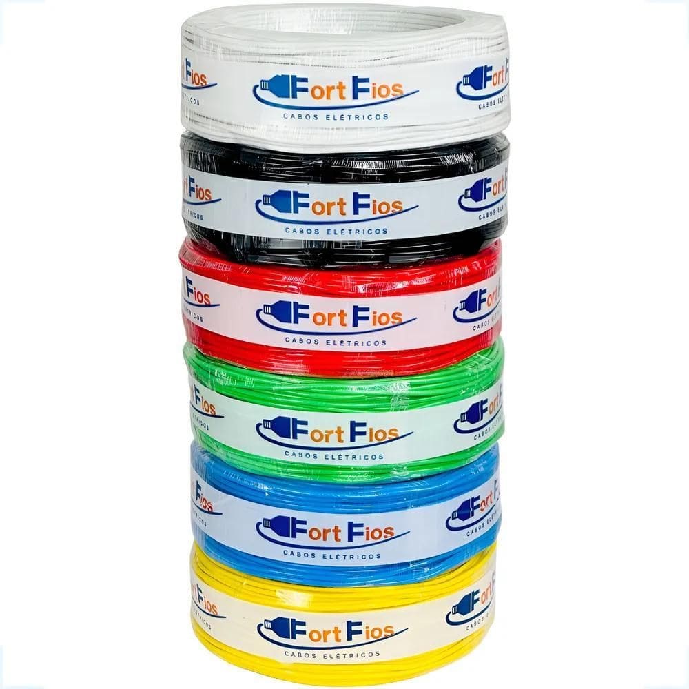Fio Elétrico 2,5Mm Cabo Flexível 2 5Mm Rolo 50M Metros 7 Azu