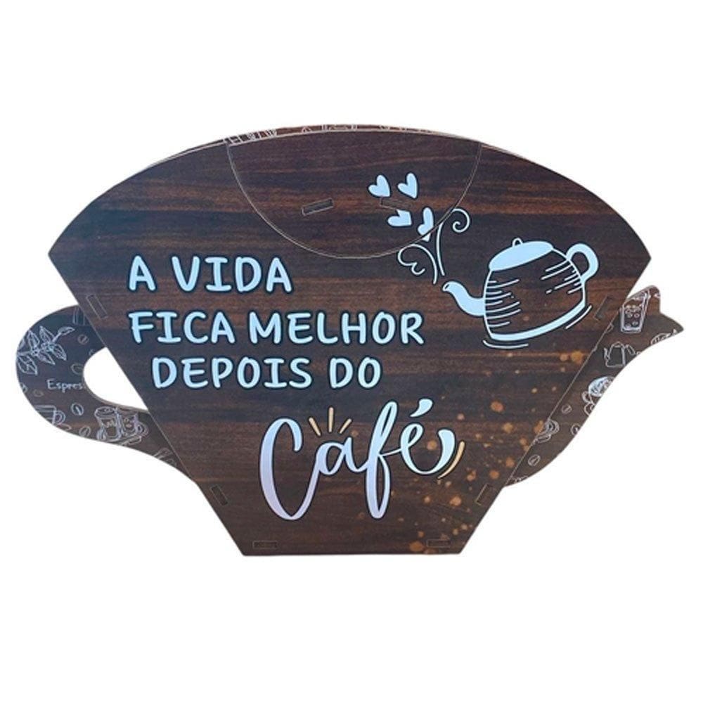 Porta Filtro De Papel Coador De Café Decoração Vida Com Café