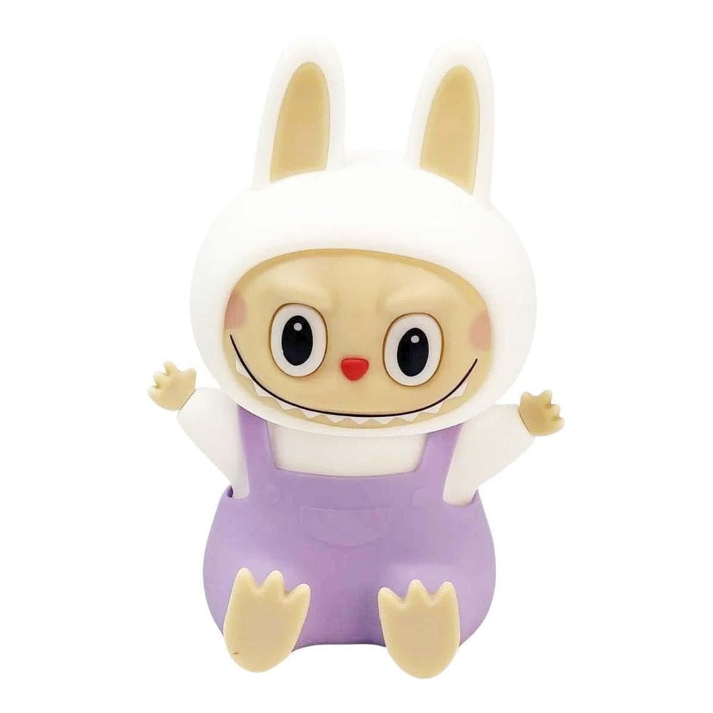 Luminária Labubu Abajur Silicone Rgb Recarregável Roxo