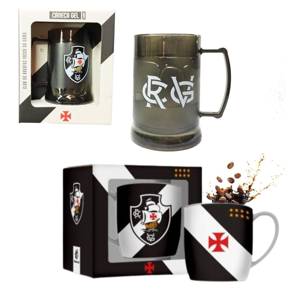 Kit Caneca Copo Gel 300Ml Isolante Térmico + Caneca Premium