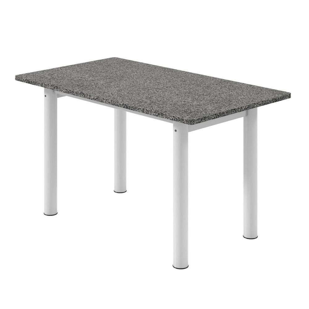 Mesa para Sala de Jantar Tampo Granito 140x75cm Ocre/Branco