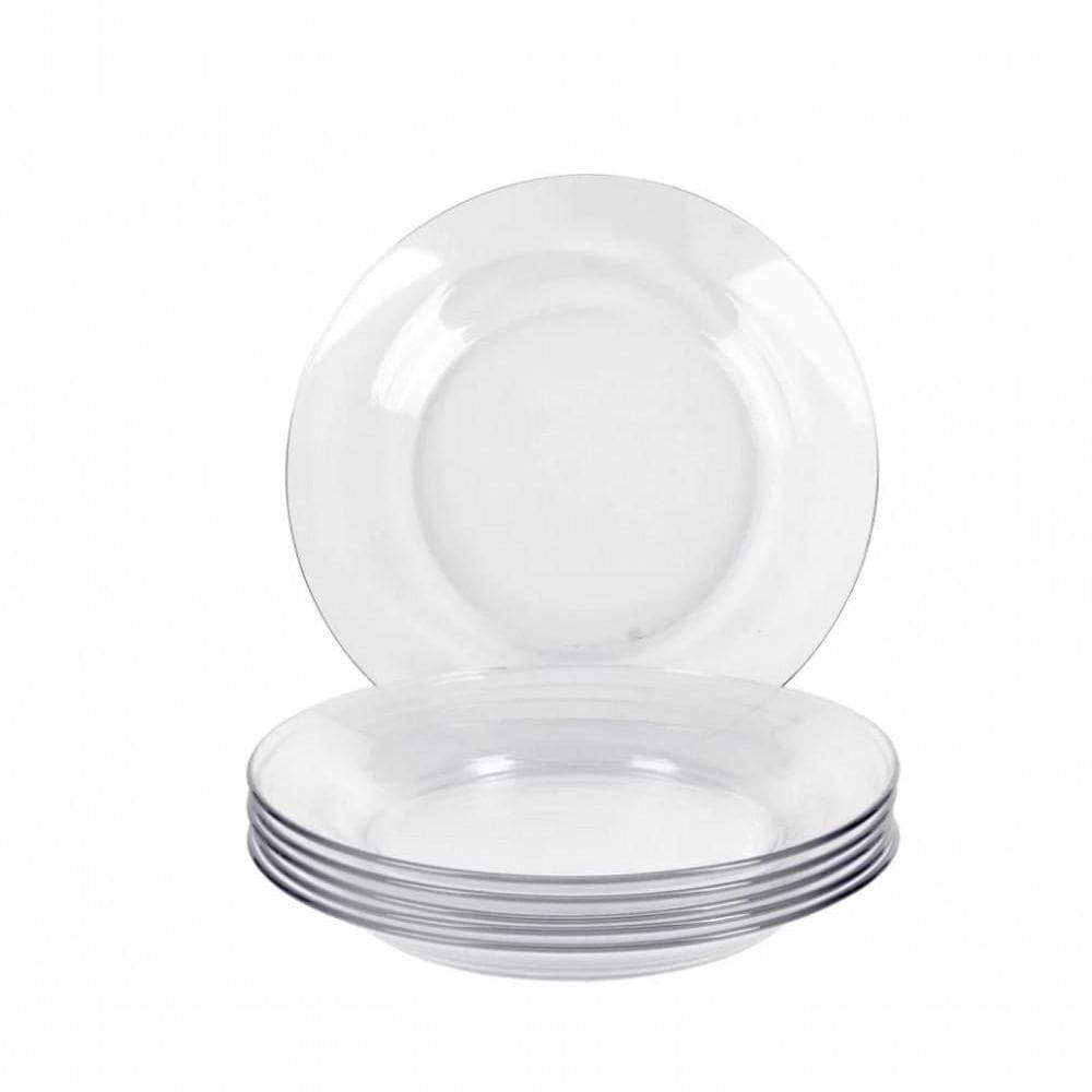 Kit 8 Pratos Fundo Astral Vidro Resistente Duralex - Nadir