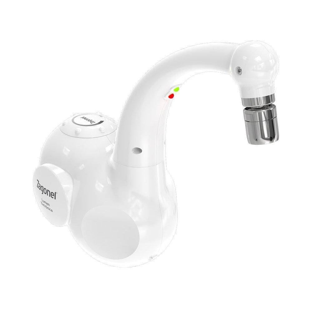 Torneira Elétrica Zagonel Lumen De Parede Branca 127V 5500W