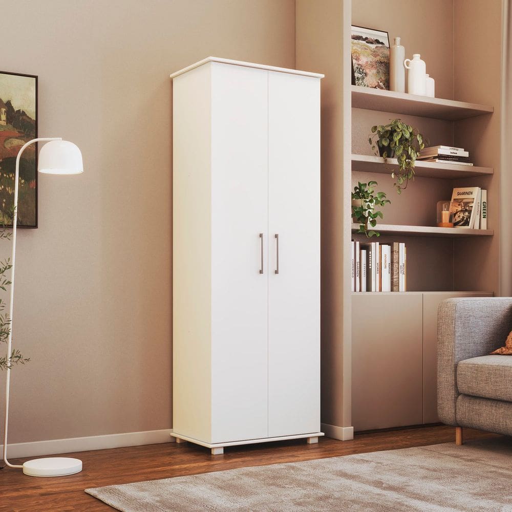 Estante Armário Multiuso 2 Portas 6 Prateleiras Branco