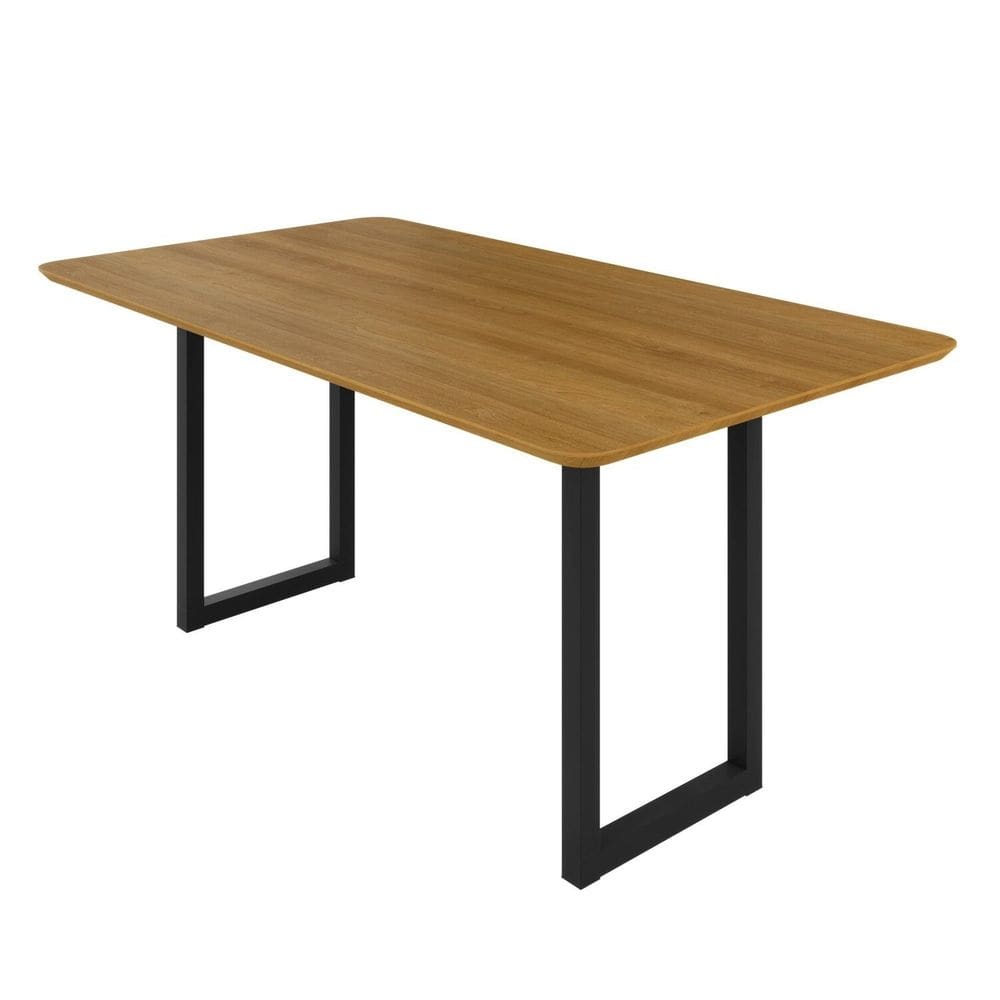 Mesa para Sala de Jantar 200x90cm Itália Preto/Marom
