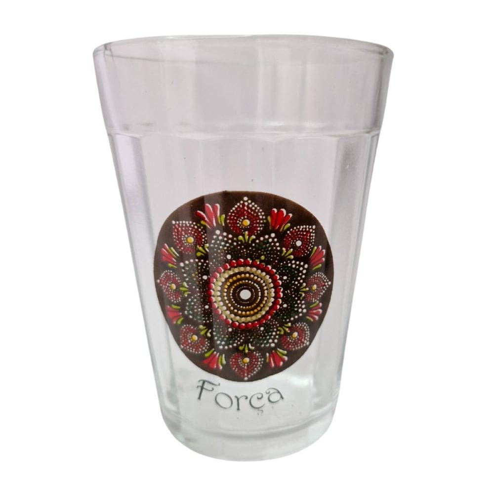 Copo Vidro Americano Mandala Força Presente Decoração