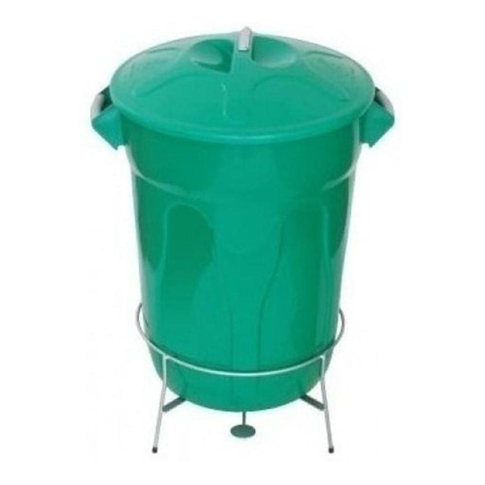 Cesto De Lixo Plastico Com Pedal Aço Galvanizado 40 Litros