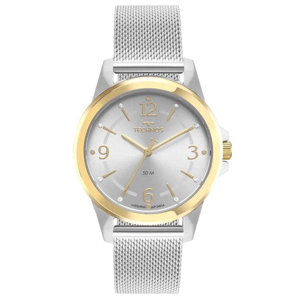 Relógio Technos Feminino Prata/Dourado 2035Naa/1K