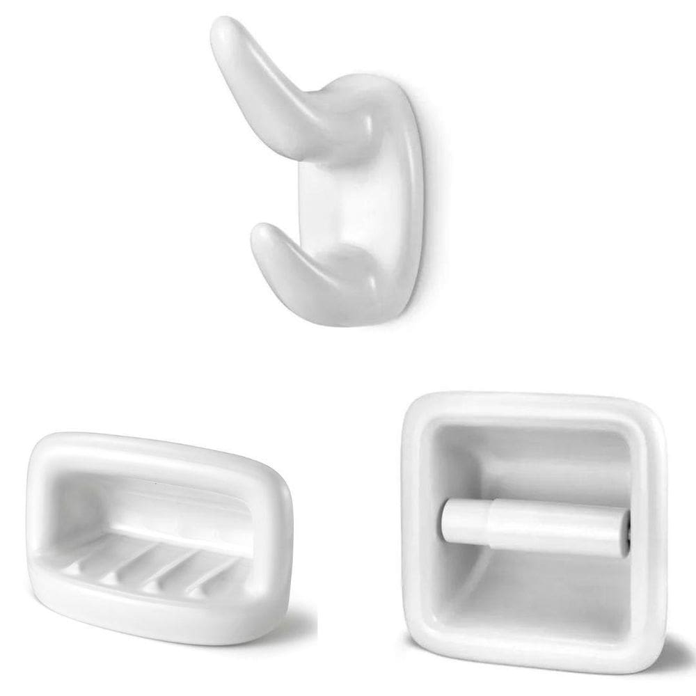 Kit Para Banheiro Louça Branco 3 Peças De Embuitir Icasa