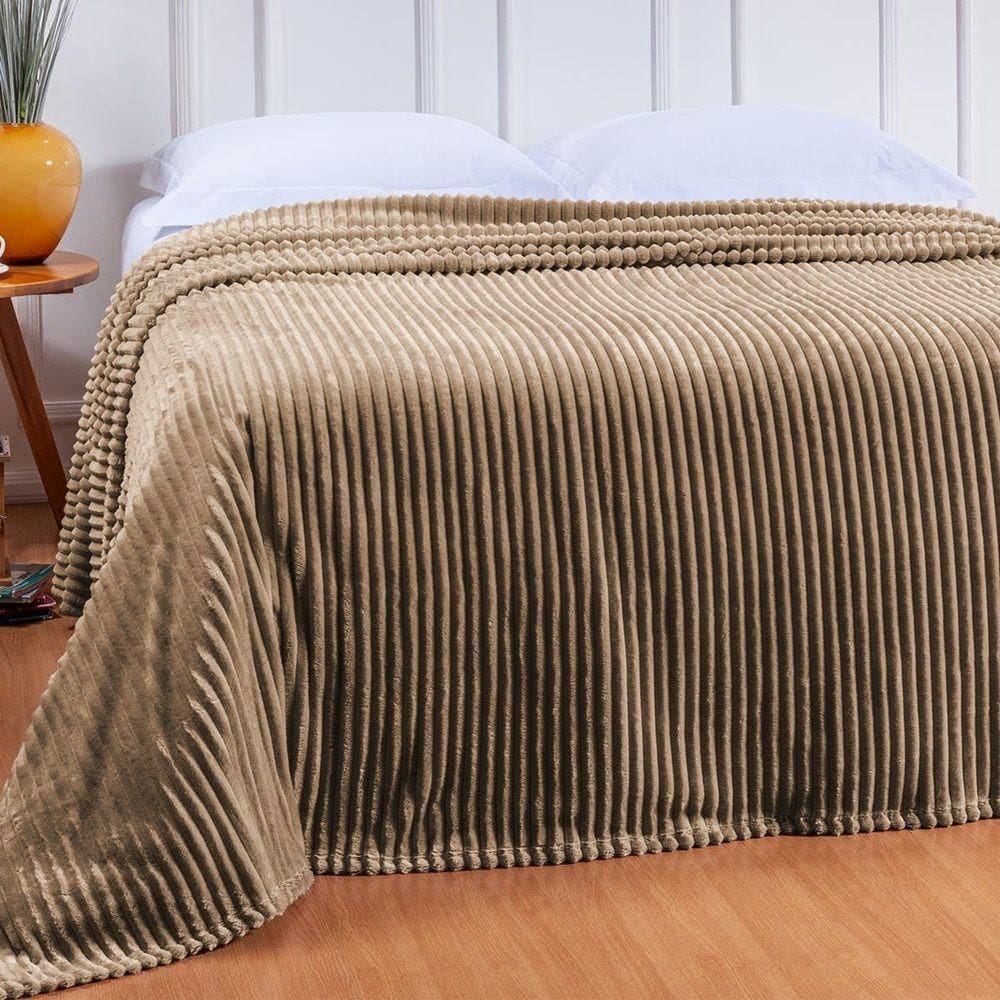 Cobertor Canelado Plus Queen 1 Peça 100% Poliéster - Castor