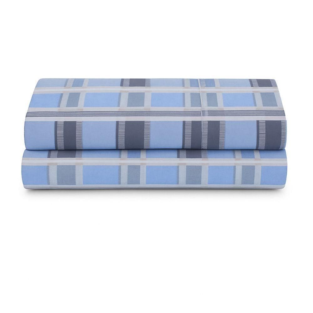 Lençol De Cima Avulso Luar Estampado King 01 Peça Malha 100% Algodão - Xadrez