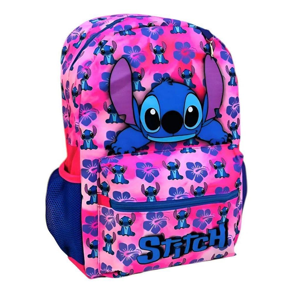 Mochila Stitch Juvenil Infantil Feminina Costas Escolar Cor