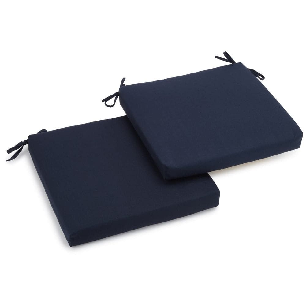 Almofada de cadeira de sarja interna Pillow Blazing Needles, 51 x 48 cm, pacote com 2