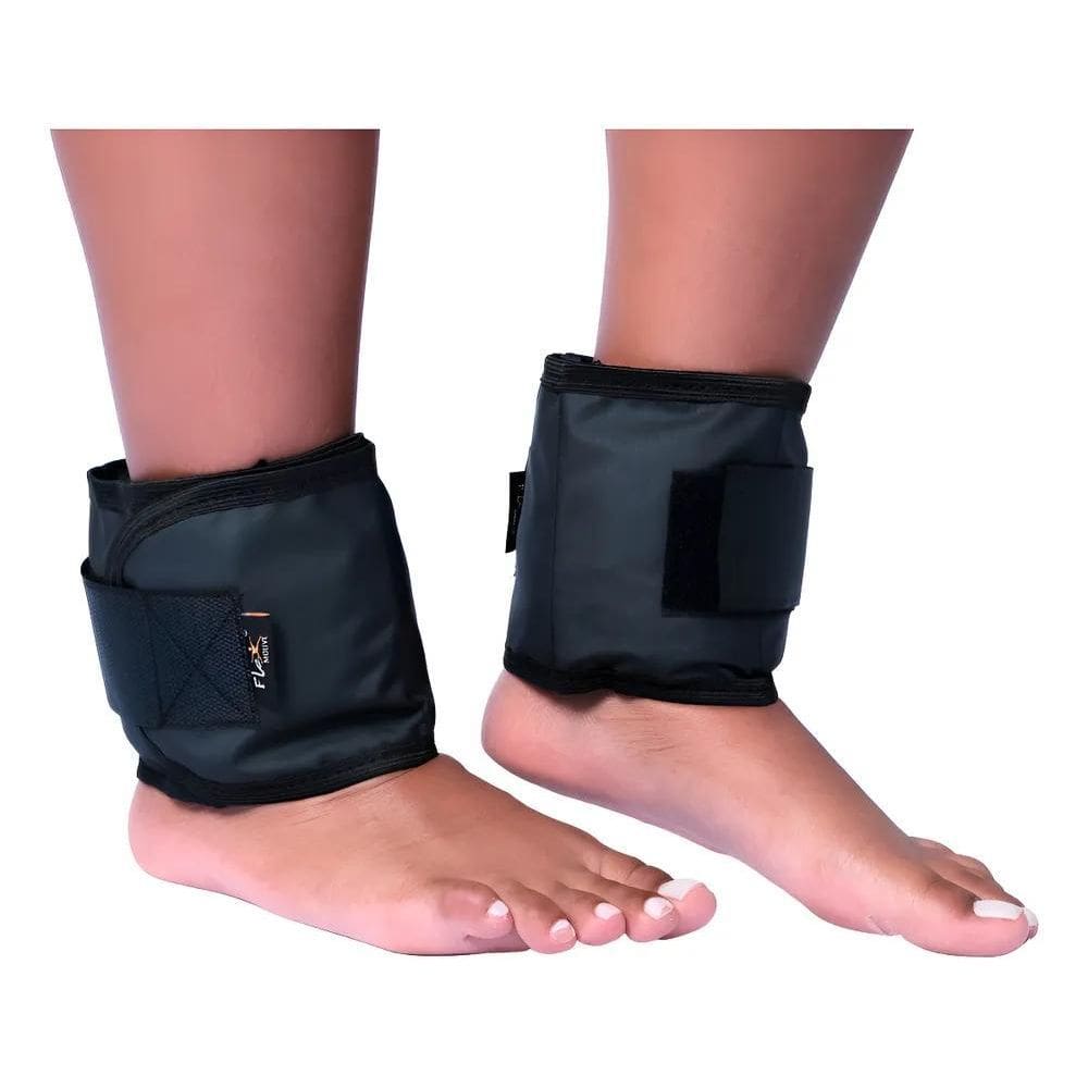 Flex Mouve Caneleira De Peso 2Kg Preto Par Tornozeleira Peso