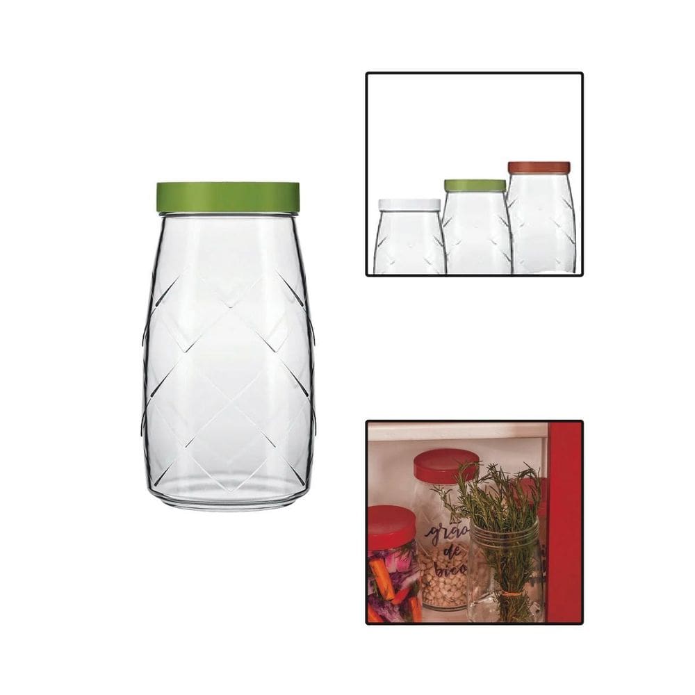 Pote Vidro 2 L Com Tampa Plástico Maracatu