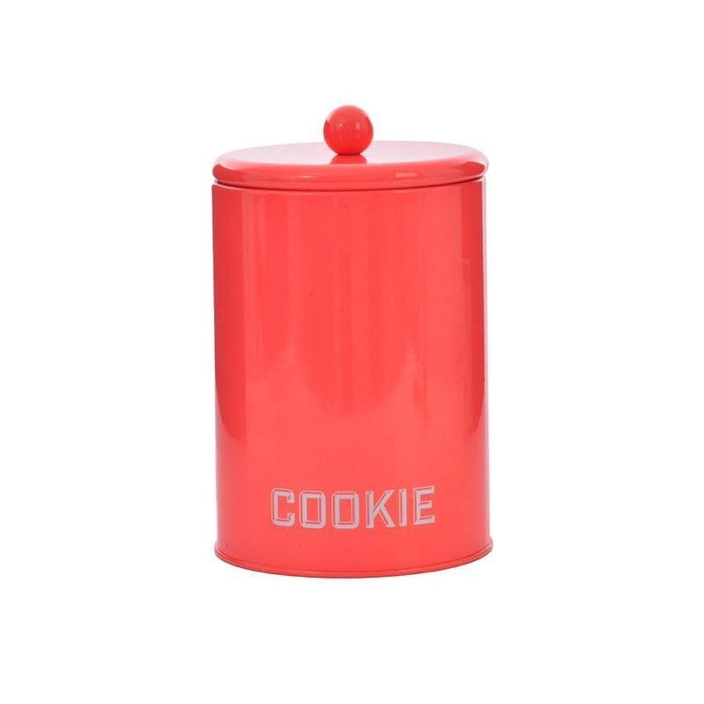 Lata Hermetica Cookie Laranja 11X18X11Cm Metal
