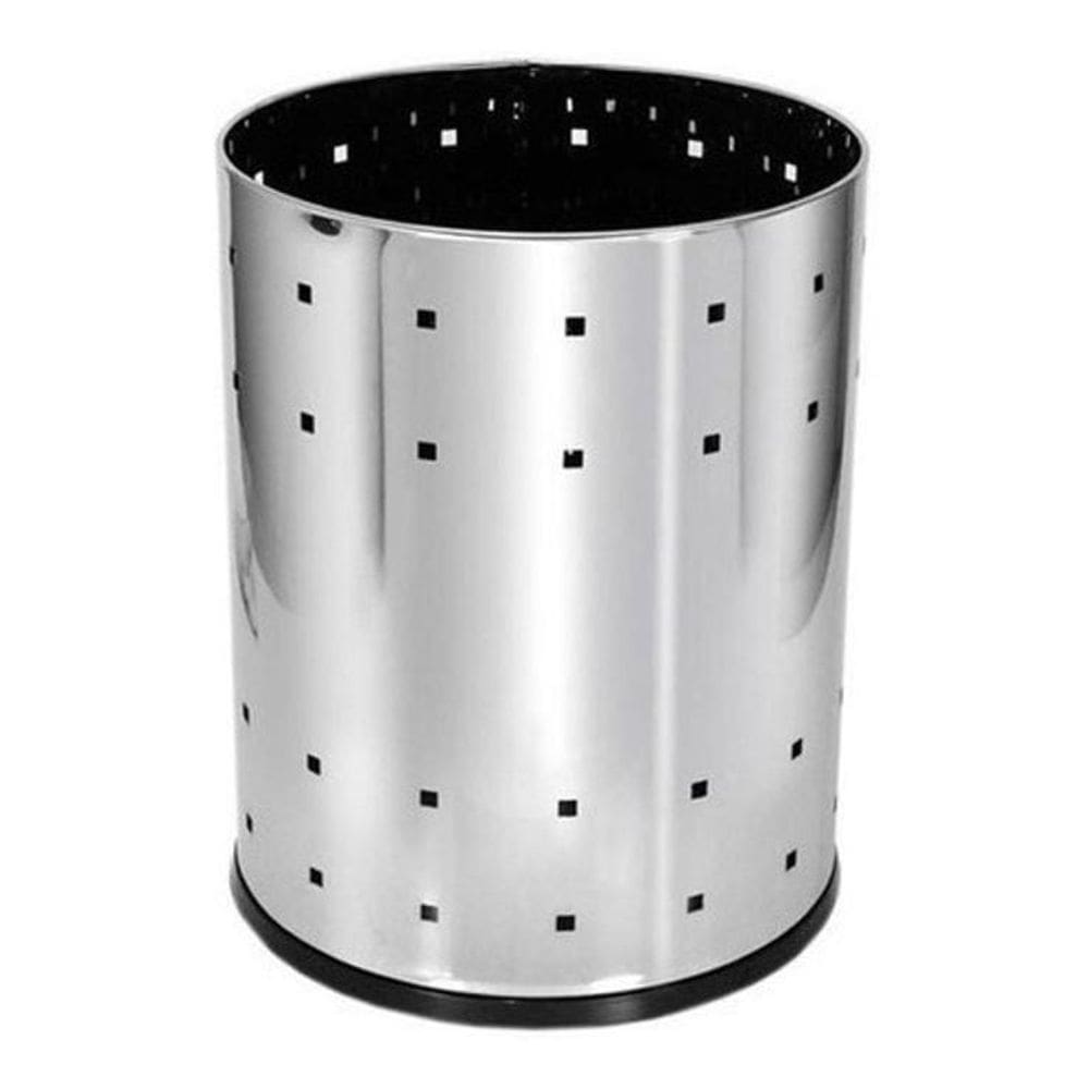 Lixeira Aço Inox Casa Ou Escritório 22 Litros Telada