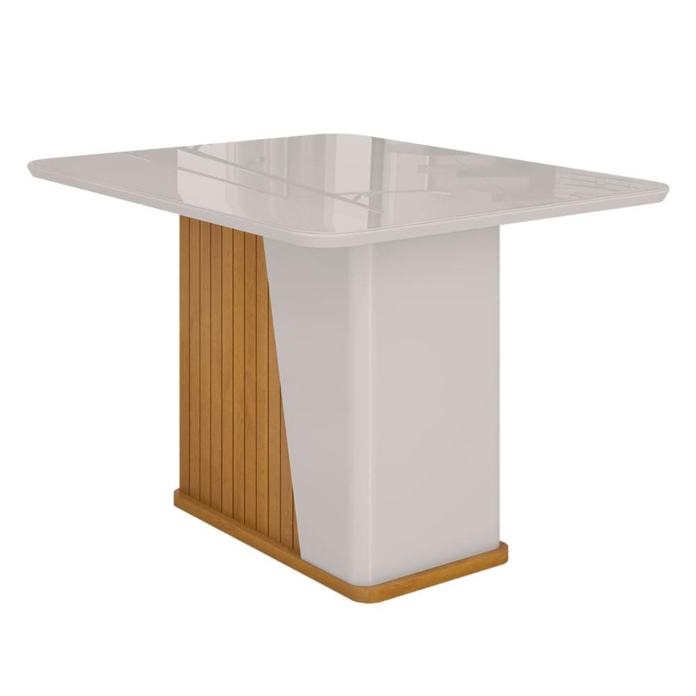 Mesa de Jantar Harmonia 4 Lugares com Tampo de Vidro