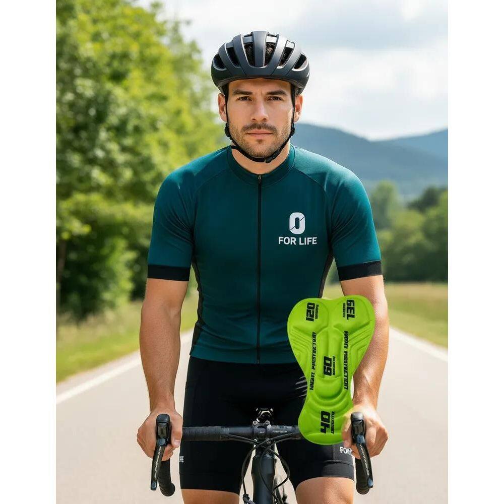 Bermuda Ciclismo Uv Com Bolsos Forro D120 Gel Profi Preto Gg