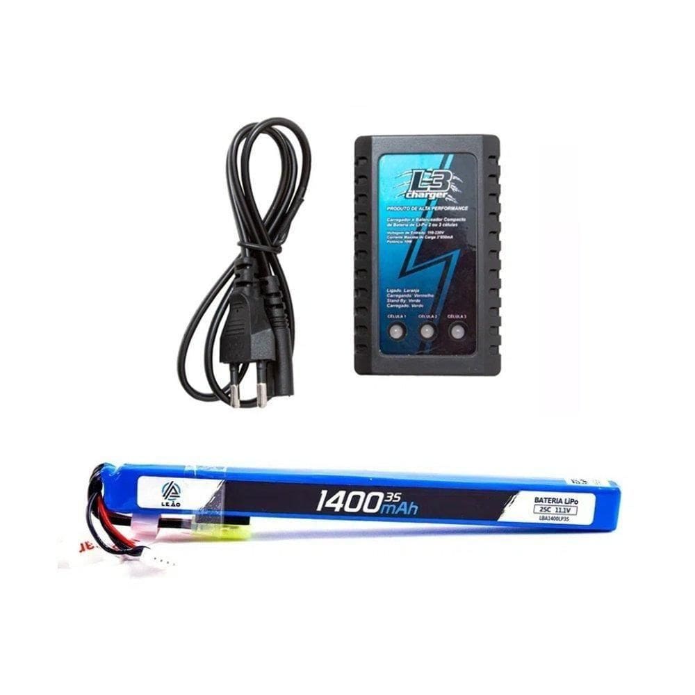 Bateria Lipo Ultra 11.1v-3s 1400mah - 25c-50c + Carregador