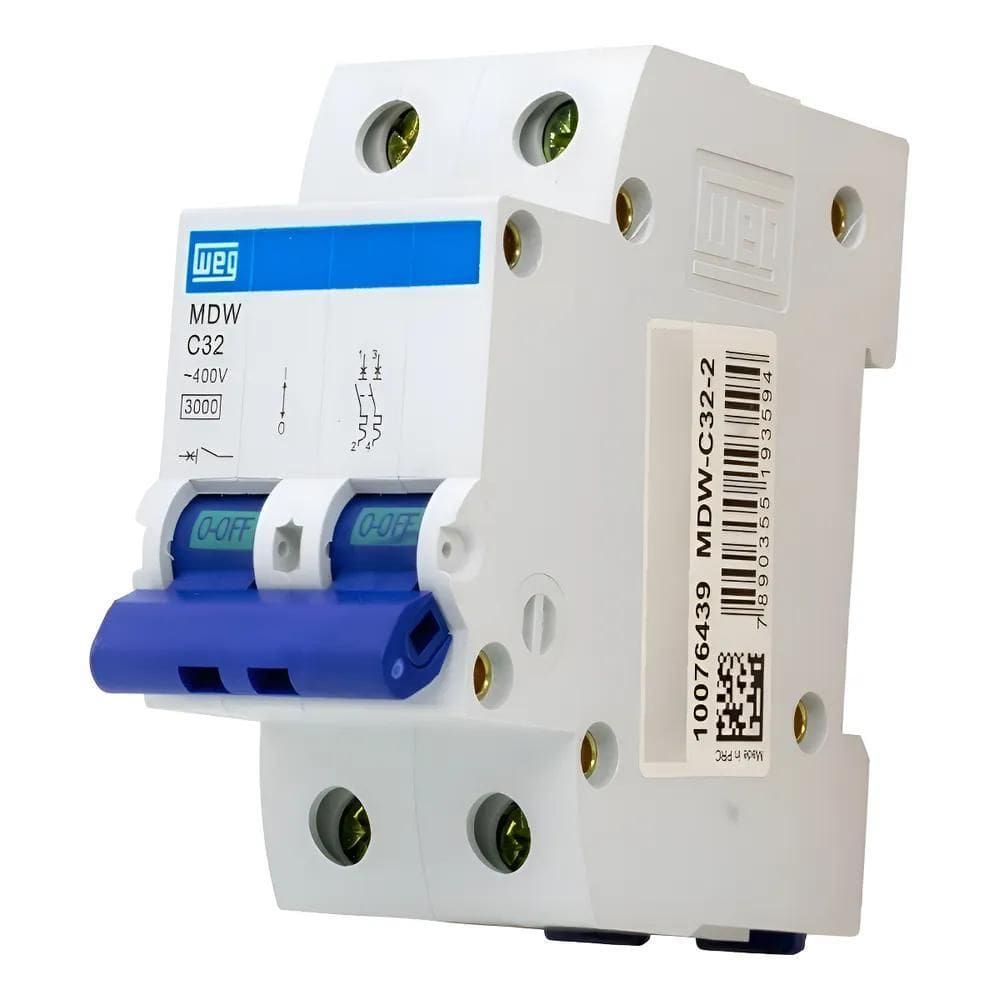 Disjuntor Weg Bipolar Curva C 10A 16A 20A 25 32A 40 50A 6 50