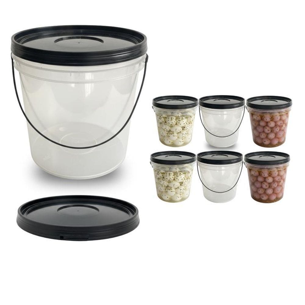 Balde Com Tampa Preta Ideal Para Alimentos Fitness - 6 Pçs