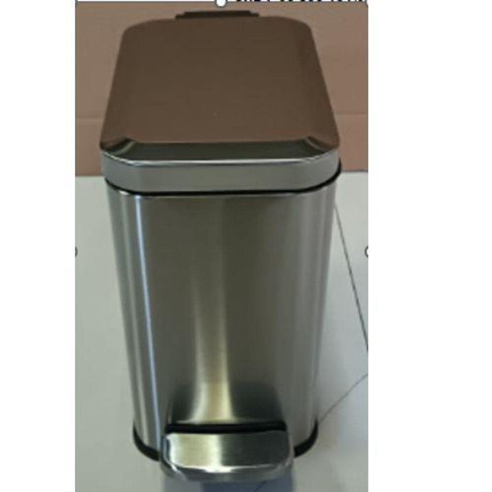 Lixeira Pedal Slim Cromada 5L - Construmarcas