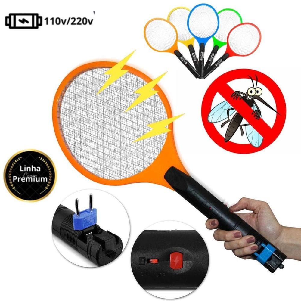 Raquete Elétrica Bivolt Para Eliminar Pernilongos